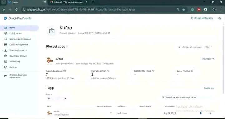 Google Play Console 2022