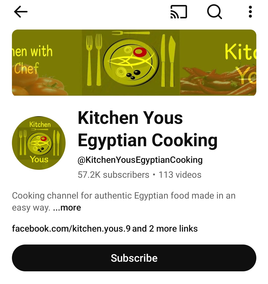 YouTube Food Channel