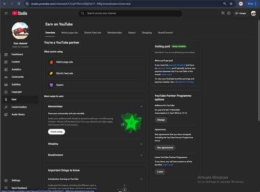 YouTube Channel Gaming