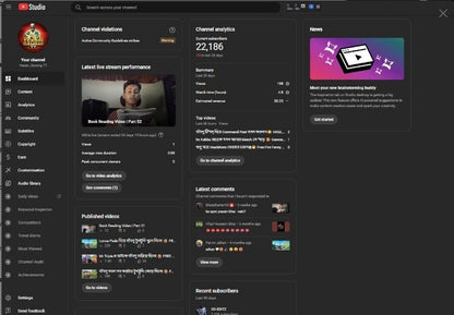 Youtube Monetized Channel with 22K Real Subscribers, 1M Views Total @Yeasin_Gaming TT